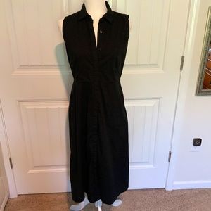 Banana Republic Sleeveless, Button-down, Cotton, Maxi-dress